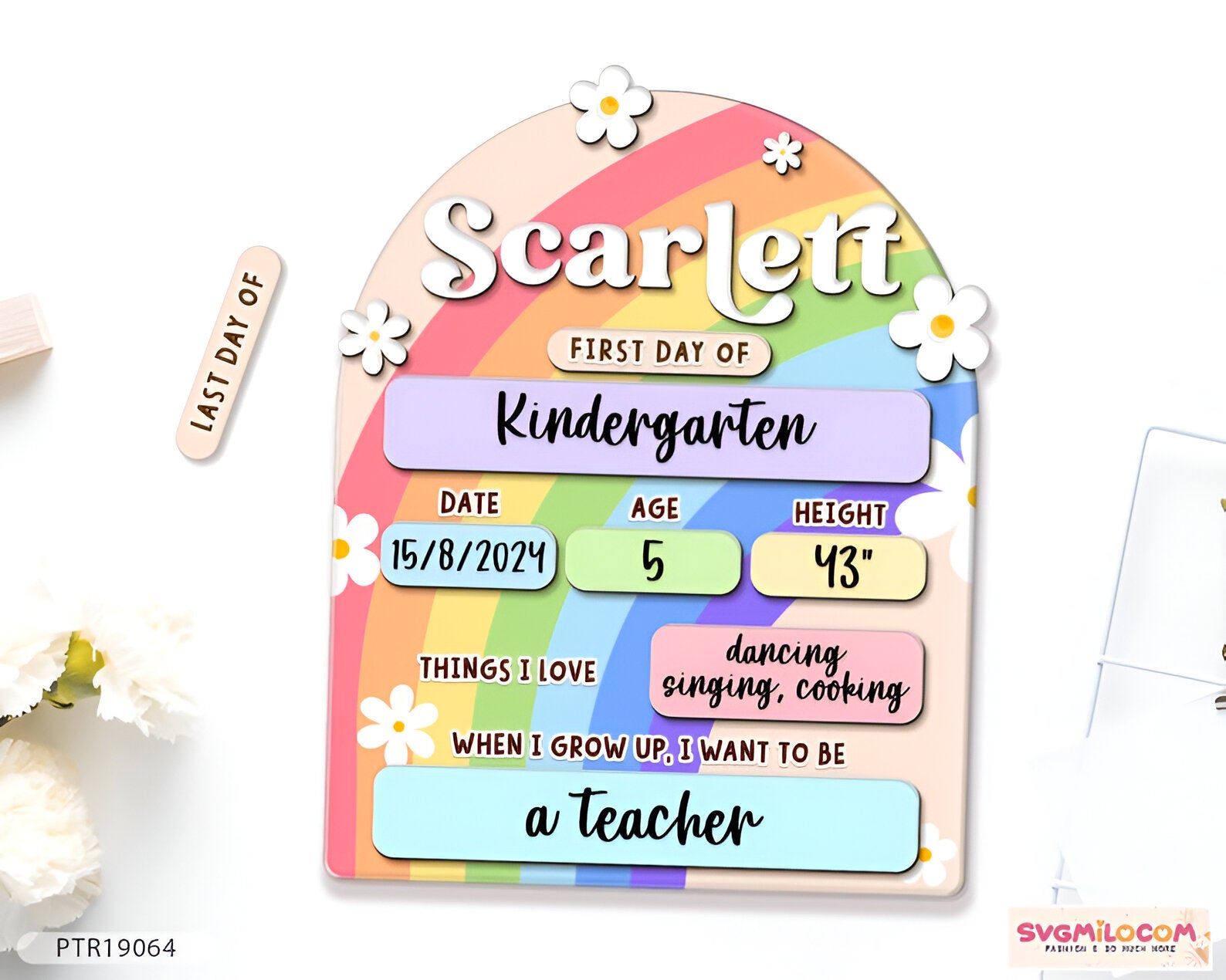 First Day Of School Sign, Acrylic Back to School Sign, First Day of School Interchangeable Sign, Back To School Photo Prop, School Board Scsign1