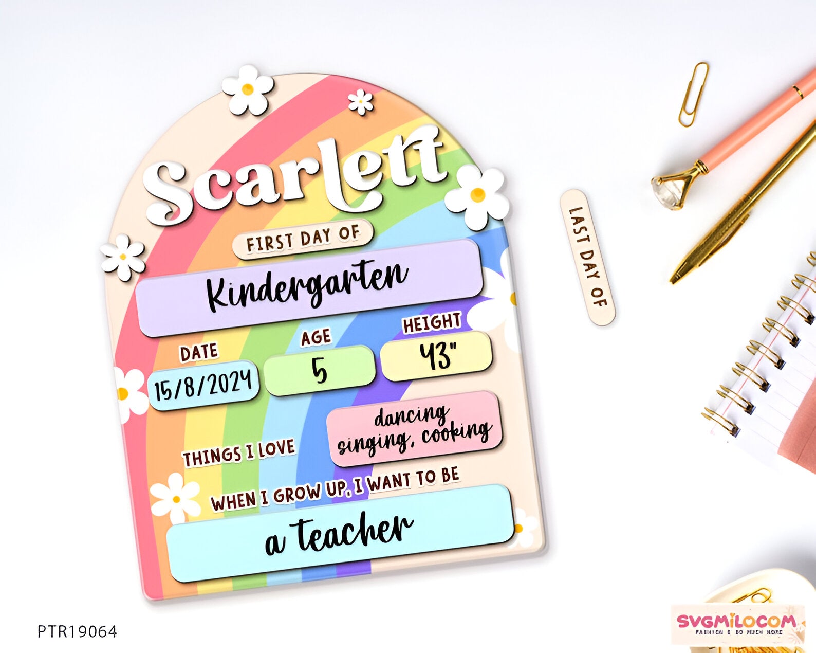 First Day Of School Sign, Acrylic Back to School Sign, First Day of School Interchangeable Sign, Back To School Photo Prop, School Board Scsign1