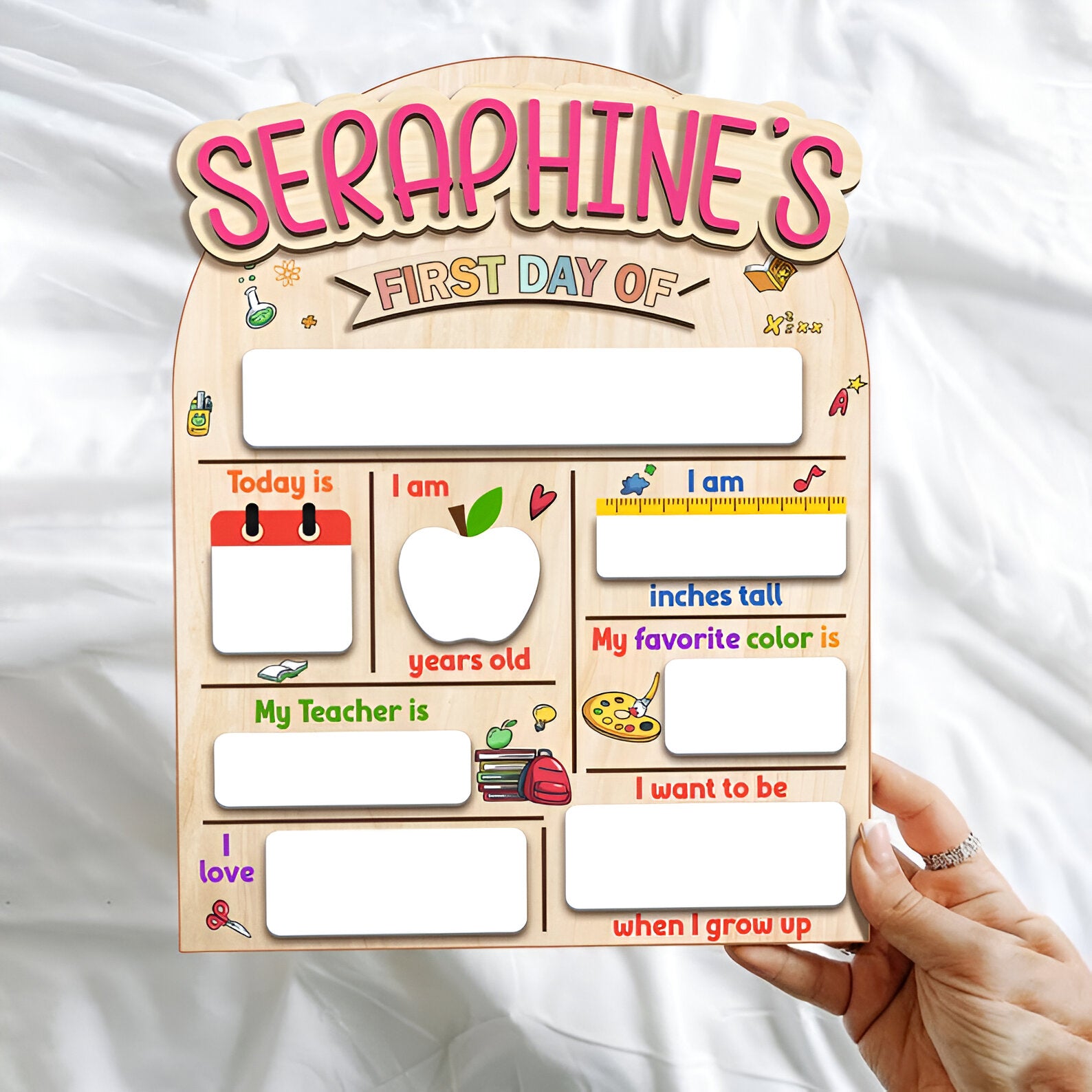 Personalized First & Last Day of School Sign, Back To School Sign, Custom First Day Of School Sign, Custom School Board Gift for Student scsign1