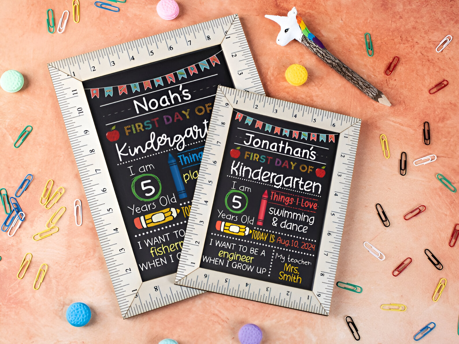 First Day of School Sign, First Day School Kindergarten Sign, 1st Day of Preschool, Back to School Chalkboard, Reusable, Wooden School Board scsign1