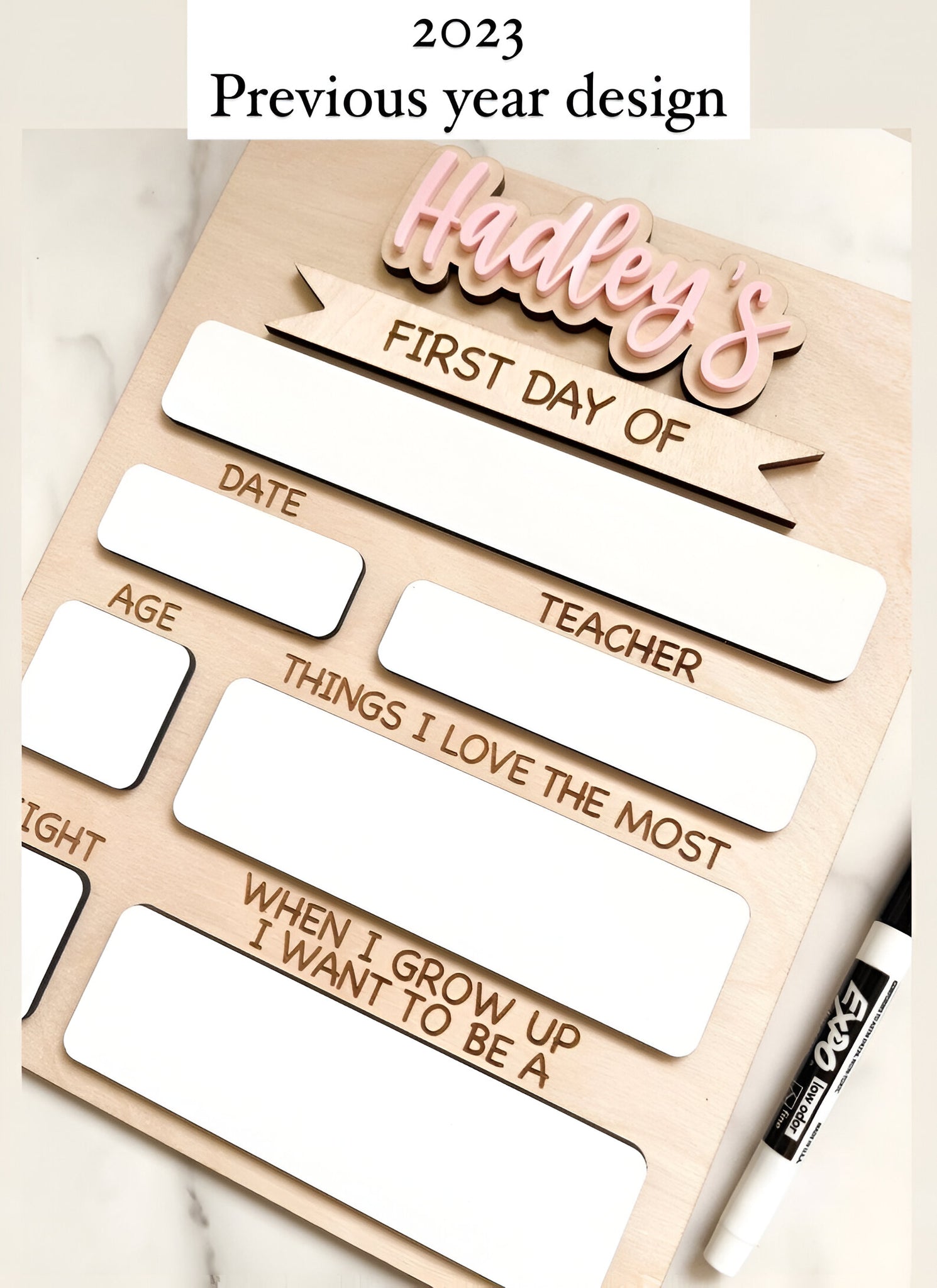 Personalized Back to School Sign  First Day of School Sign  Reusable Back to School Sign  Dry Erase First Day of School Sign scsign1