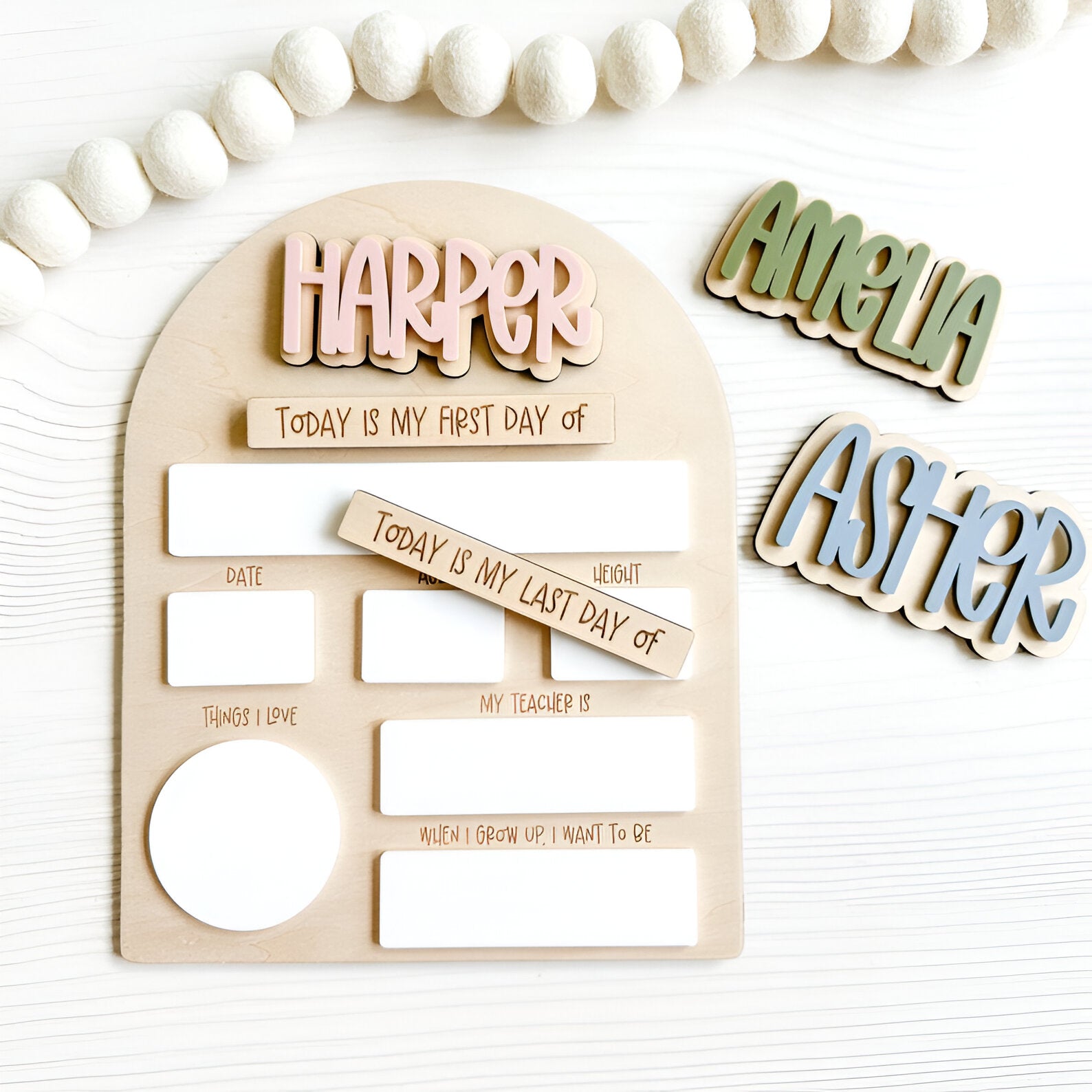 Editable First Day Of School Sign, School Board Sign, School Photo Prop Scsign1