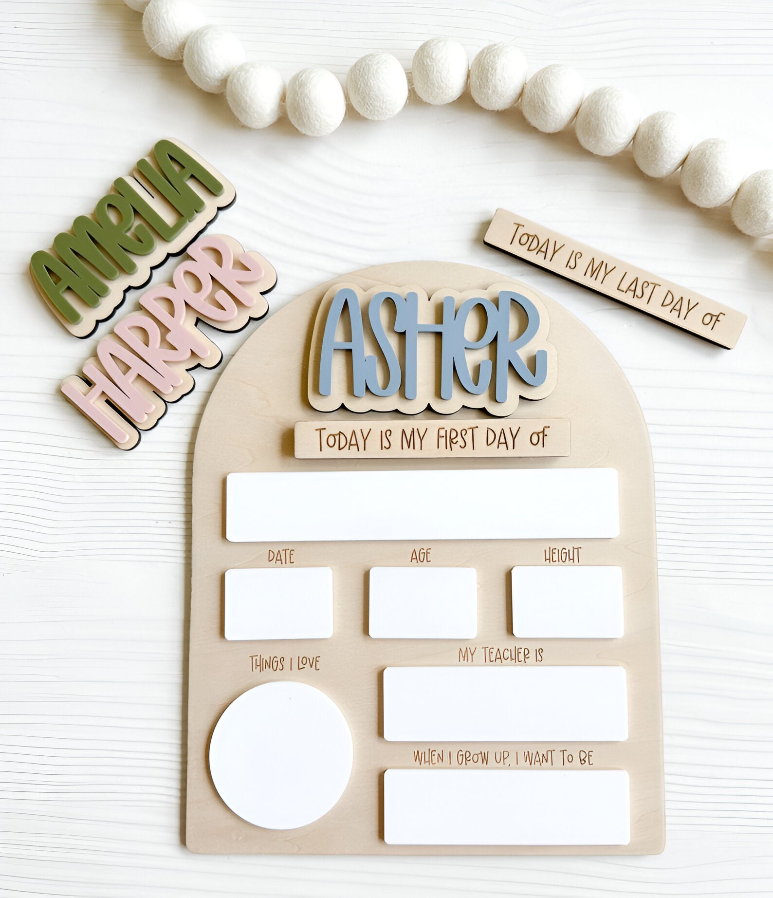 Editable First Day Of School Sign, School Board Sign, School Photo Prop Scsign1