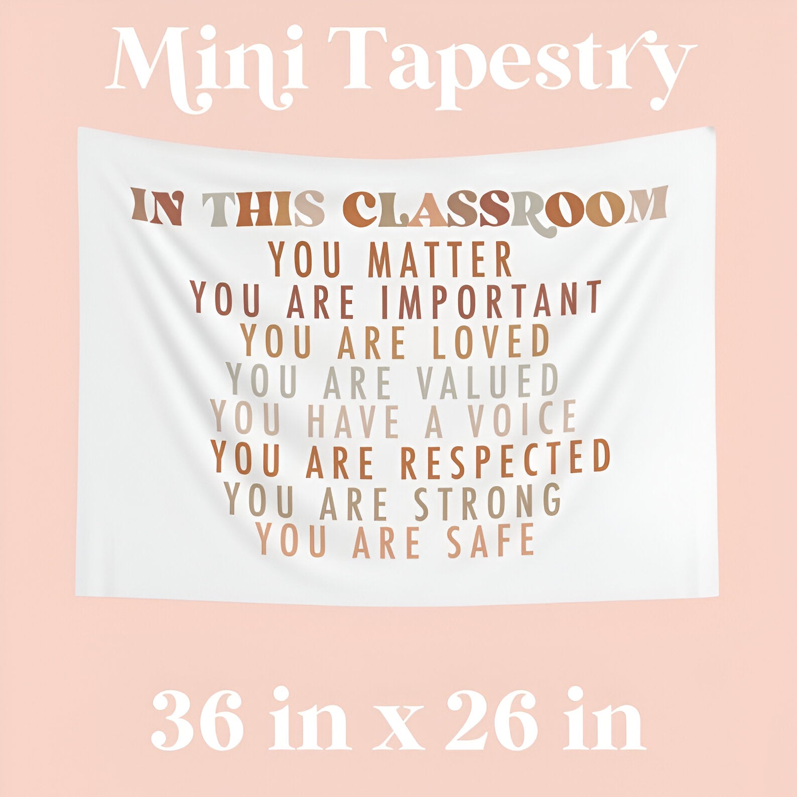 In This Classroom Tapestry, Teacher Gift, Librarian Gift, Library Decor, Classroom Decor, Classroom Tapestry, English Teacher tapes1