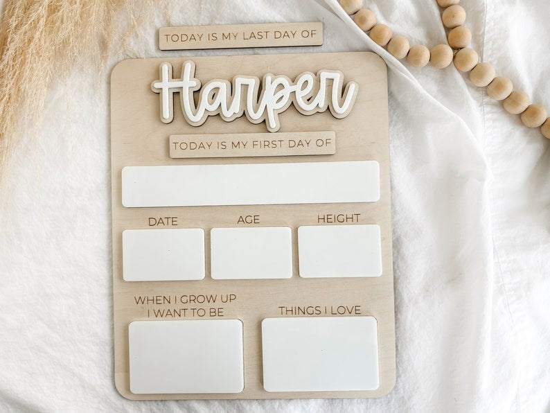 First Day of School Sign, First Day of School Board, Back to School Sign, Last Day of School Sign, Back to School Photo Prop SS0208 03