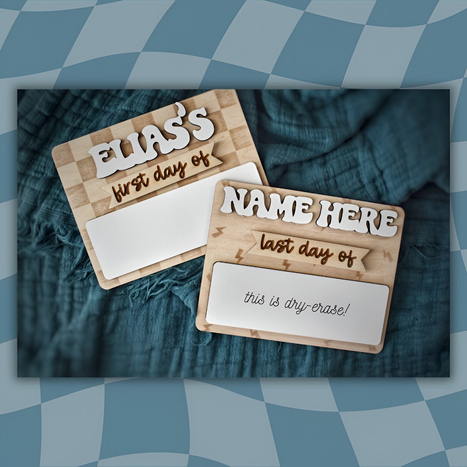 Personalized Dry Erase Back School Board  First Day of School Sign  Custom Neutral Name Sign  Photo Taking  Photo Prop Scsign1