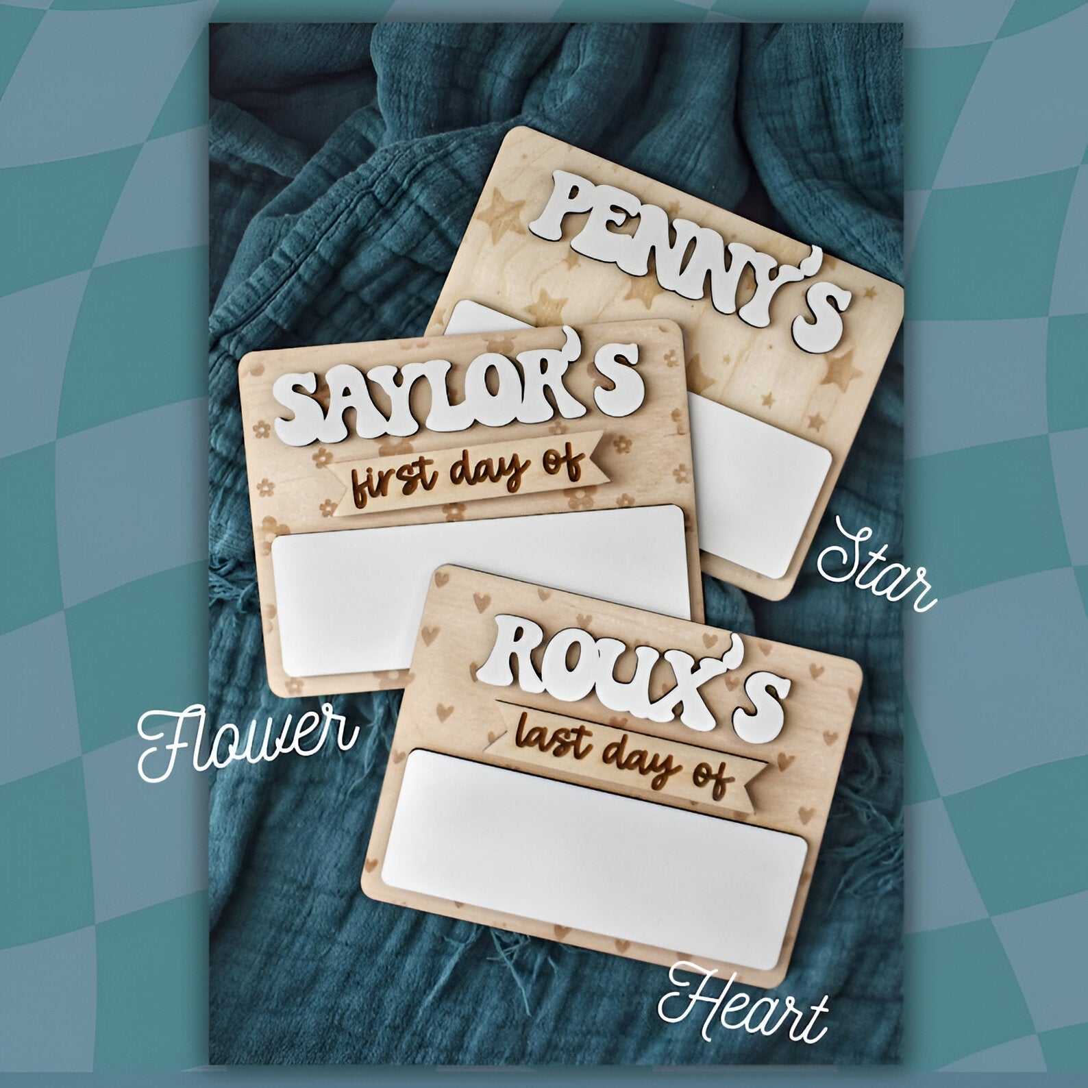 Personalized Dry Erase Back School Board  First Day of School Sign  Custom Neutral Name Sign  Photo Taking  Photo Prop Scsign1