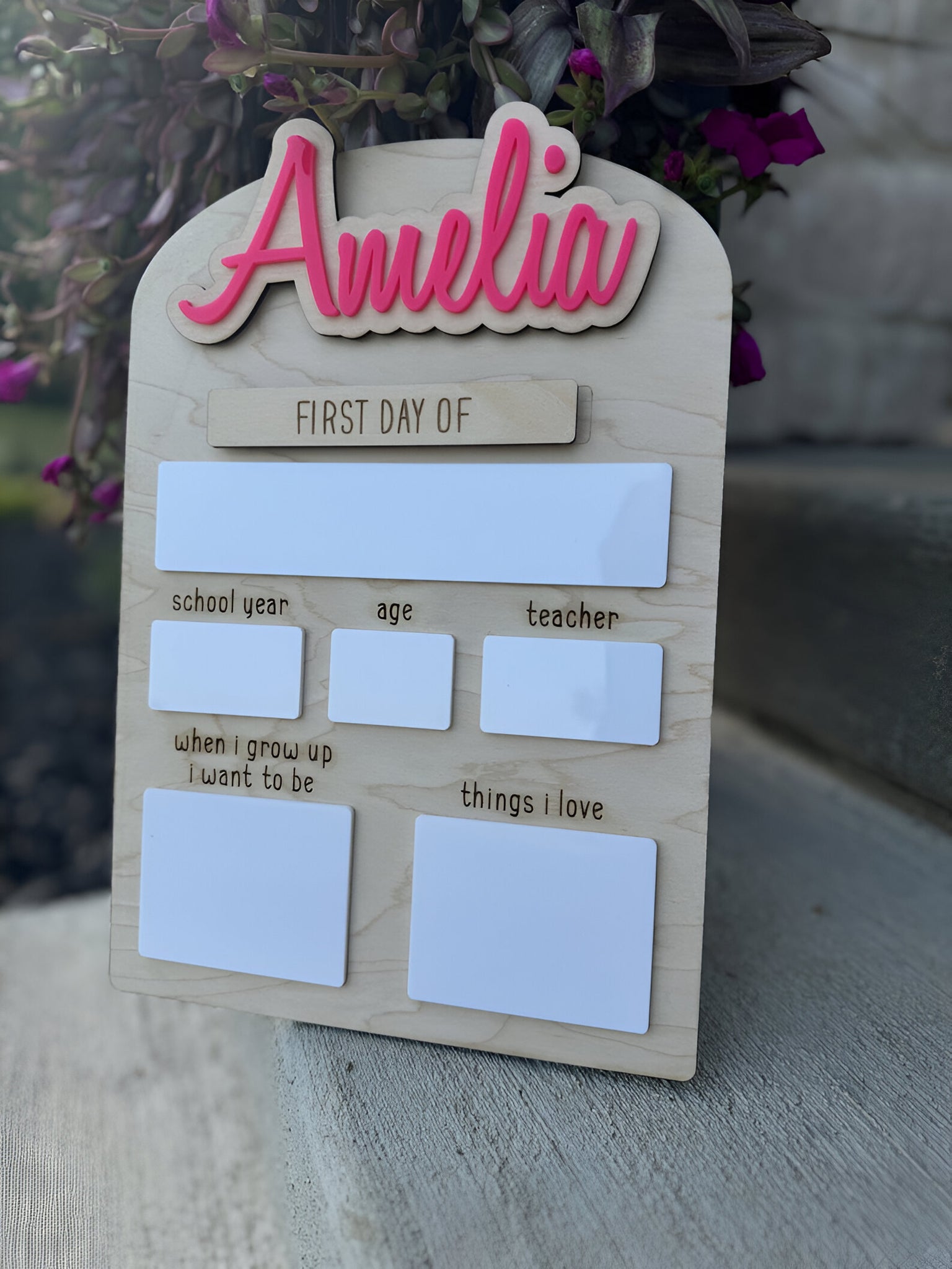 Personalized Back to School Sign, Back to School Board, Custom First & Last Day of School Interchangeable Sign, First and Last Day Sign scsign1