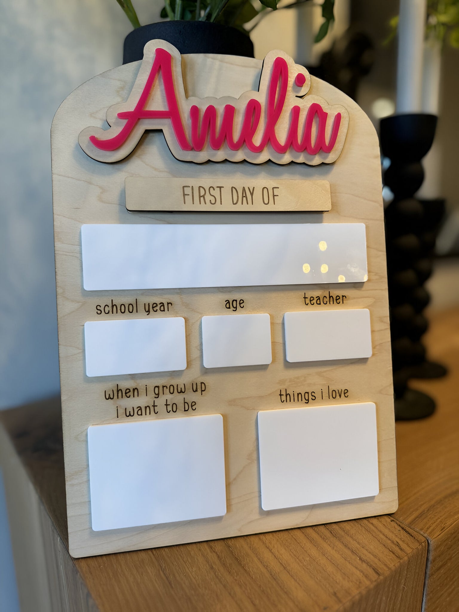 Personalized Back to School Sign, Back to School Board, Custom First & Last Day of School Interchangeable Sign, First and Last Day Sign scsign1