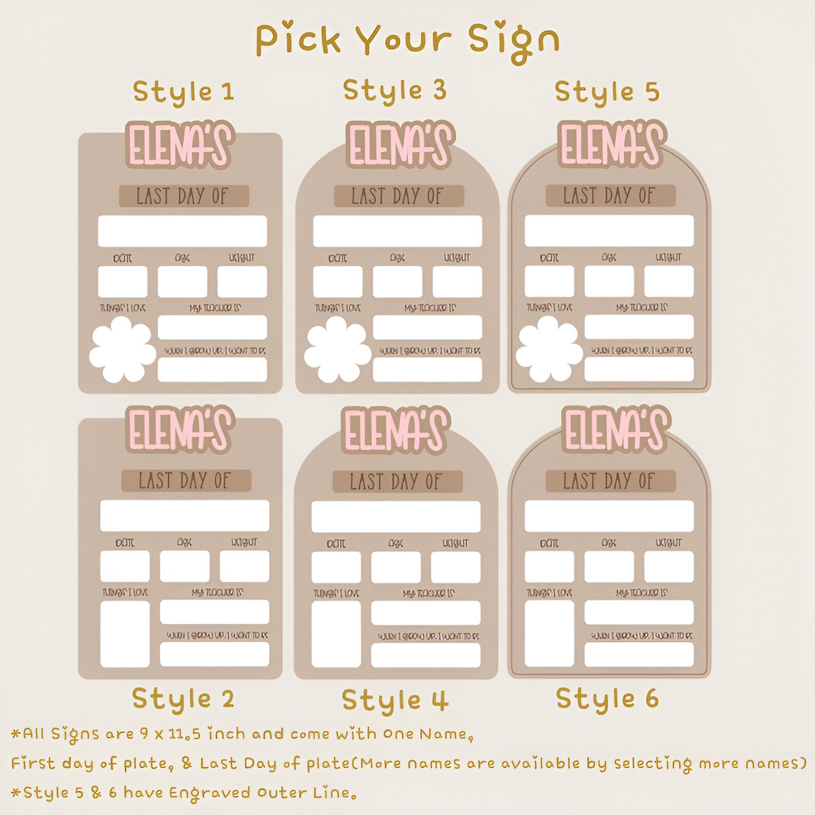 Personalized Back to School Sign  Customized Last Day of School Sign  First Day of School Sign  Changeable Names  Kids Wood Acrylic Sign scsign1