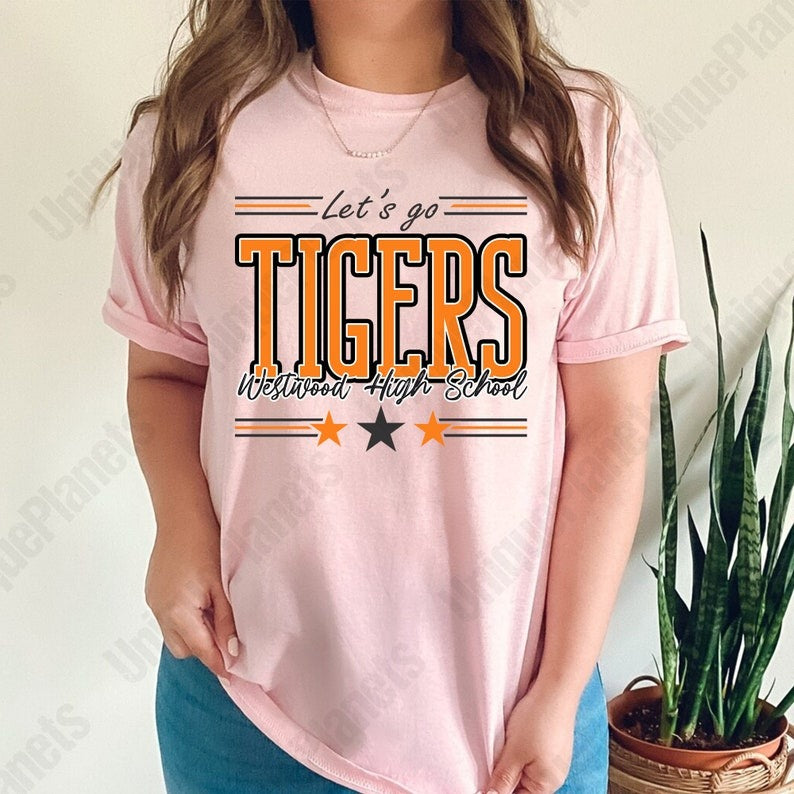 Custom School Mascot Shirt, School Spirit Shirt, Team Mascot Shirt, School Pride Shirt, Game Day Shirt, Mascot Team Shirt TD0308 01