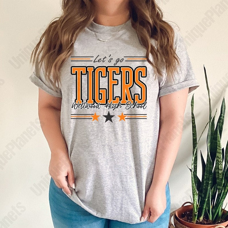Custom School Mascot Shirt, School Spirit Shirt, Team Mascot Shirt, School Pride Shirt, Game Day Shirt, Mascot Team Shirt TD0308 01