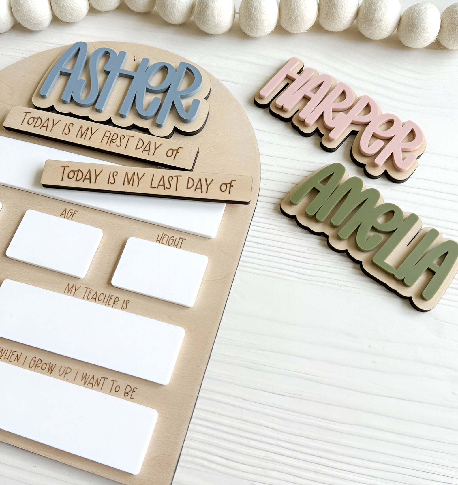 Editable First Day Of School Sign, School Board Sign, School Photo Prop Scsign1