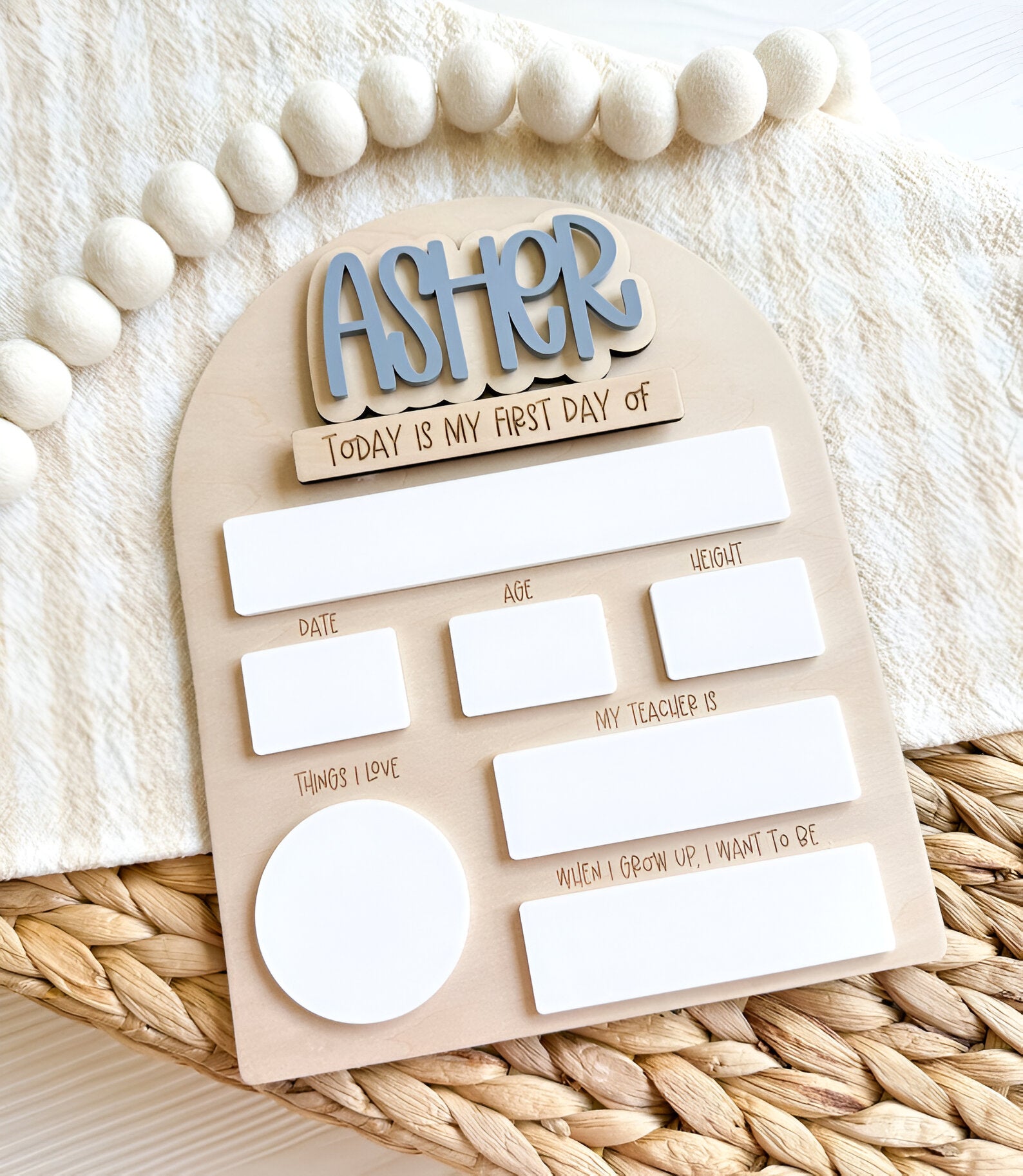 Editable First Day Of School Sign, School Board Sign, School Photo Prop Scsign1