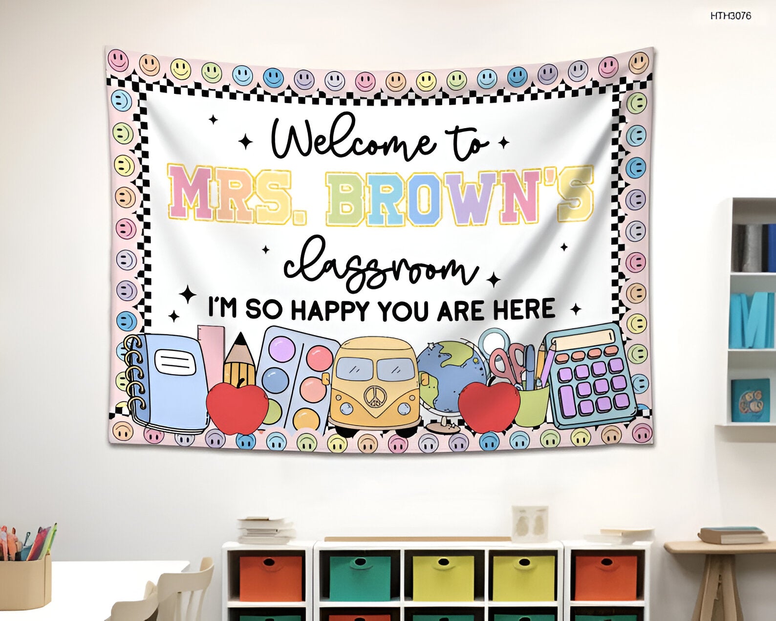 Custom Welcome to Classroom Tapestry, Teacher Tapestry, Classroom Decor, Personalized Welcome Banner, Teacher Gifts, Back To School Gifts tapes1