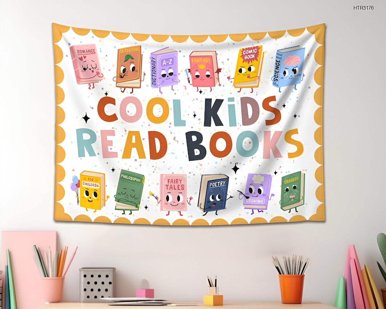 Classroom Tapestry, Classroom Banner, Welcome To Class, Cool Kids Read Books, Classroom Wall Decor, Gifts For Teacher, Welcome Banner tapes1