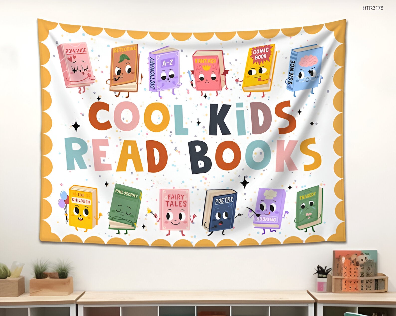 Classroom Tapestry, Classroom Banner, Welcome To Class, Cool Kids Read Books, Classroom Wall Decor, Gifts For Teacher, Welcome Banner tapes1