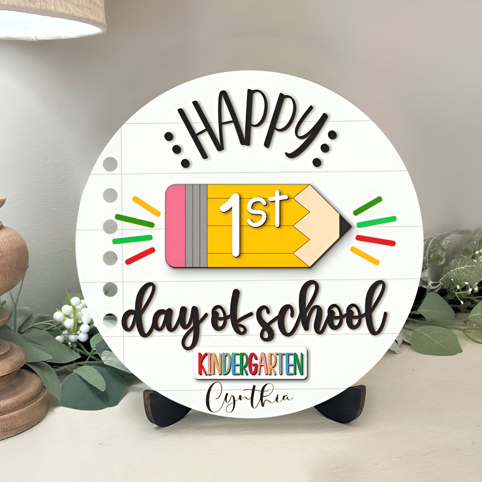 Personalized Interchangeable First Day of School Sign, 100th day of School Sign, 1st Day of School Board, Back to School Sign Scsign1