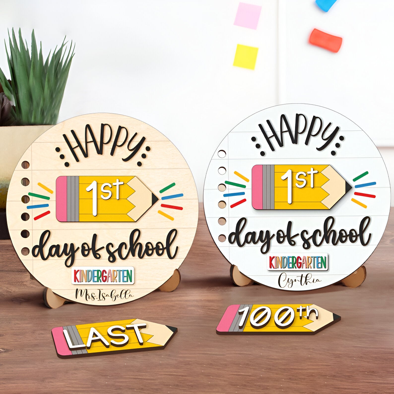Personalized Interchangeable First Day of School Sign, 100th day of School Sign, 1st Day of School Board, Back to School Sign Scsign1