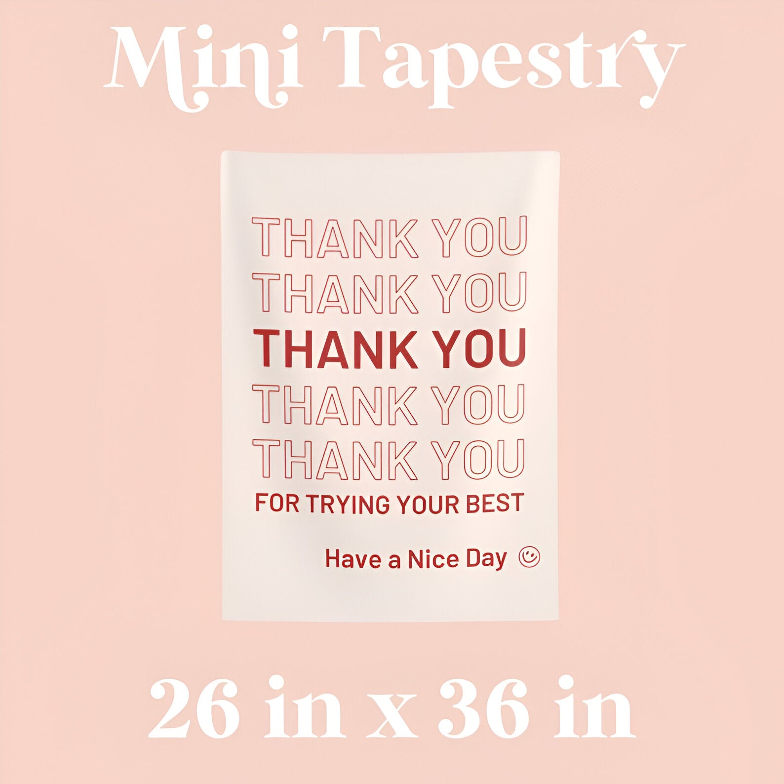 Thank You For Trying Your Best Tapestry, Teacher Decor, Classroom Tapestry, Classroom Decor, Inspirational Classroom Decor tapes1