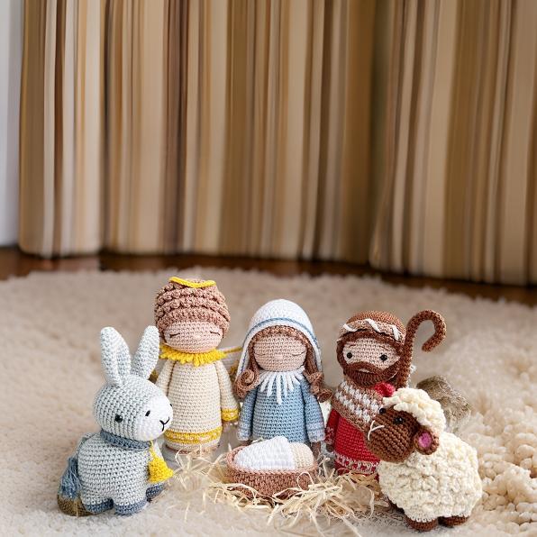 Crochet Nativity Set: Angel, Baby Jesus, Mary, Joseph, Donkey, Sheep, Three Wise Men, Camel, and Little Angels/ PDF Pattern/Christmas SVG25 CRO1910