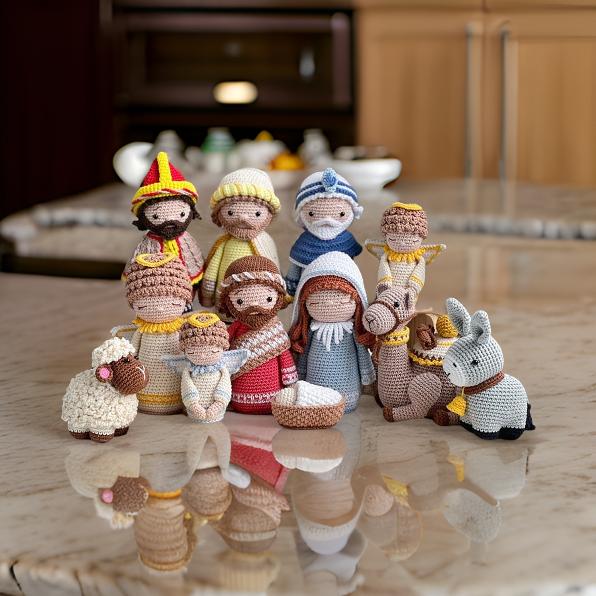 Crochet Nativity Set: Angel, Baby Jesus, Mary, Joseph, Donkey, Sheep, Three Wise Men, Camel, and Little Angels/ PDF Pattern/Christmas SVG25 CRO1910