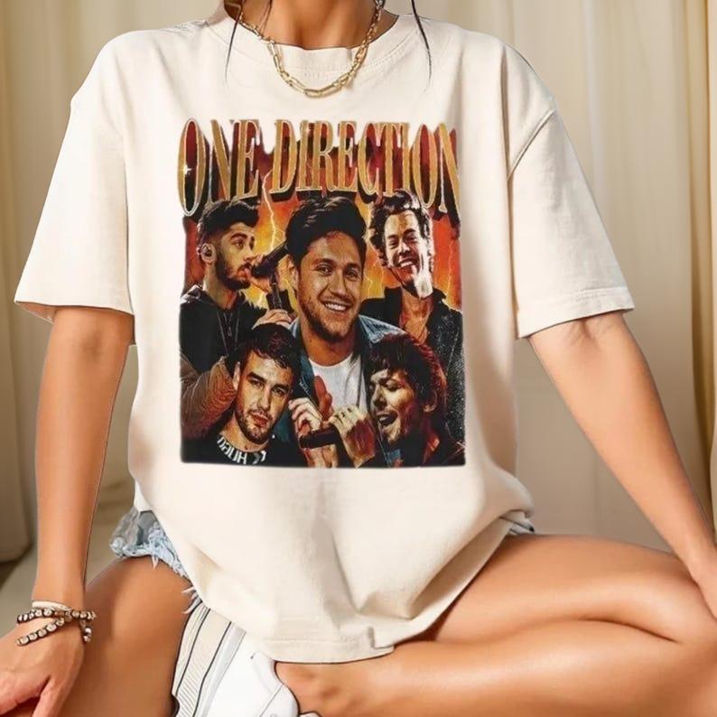 One Direction T-Shirt, 1D Band Fan Gift, Music Tour Tee, Liam Payne Vintage Graphic Shirt 4 MSN