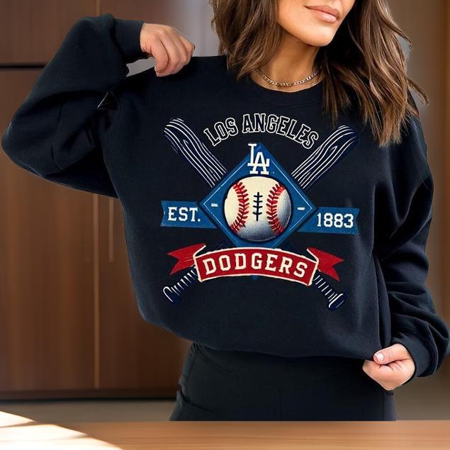 Los Angeles Dodgers Sweatshirt, Perfect for Game Day! Cozy, Dodgers shirt, Essential Fan Gear! Chic Los Angeles Dodgers Hoodie SP24