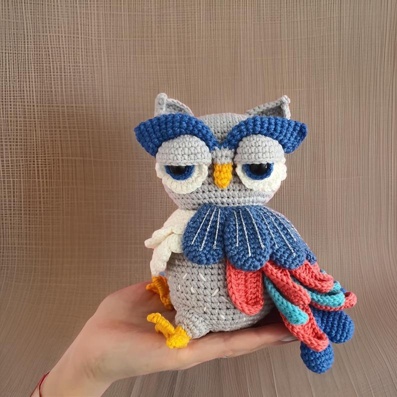 Crochet pattern Christina the Owl | Amigurumi Crochet | PDF pattern| written and step by step photos SVG20 CRO1910