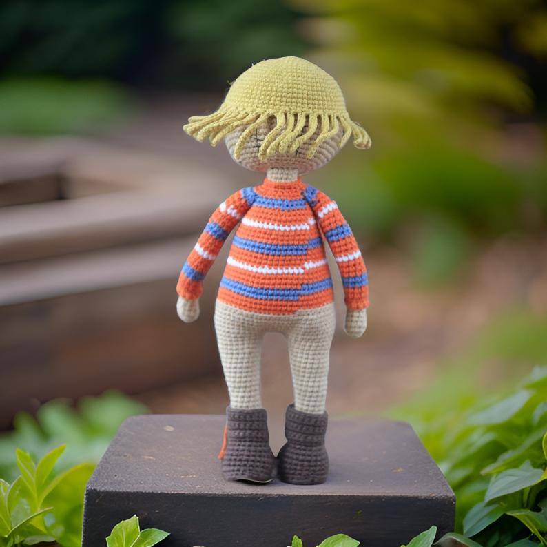 Halloween Crochet Scarecrow Pattern with Removable Clothes/ PDF in English/ Funny Scarecrow Doll/ Decorative Halloween Crochet Toy SVG27 CRO1910