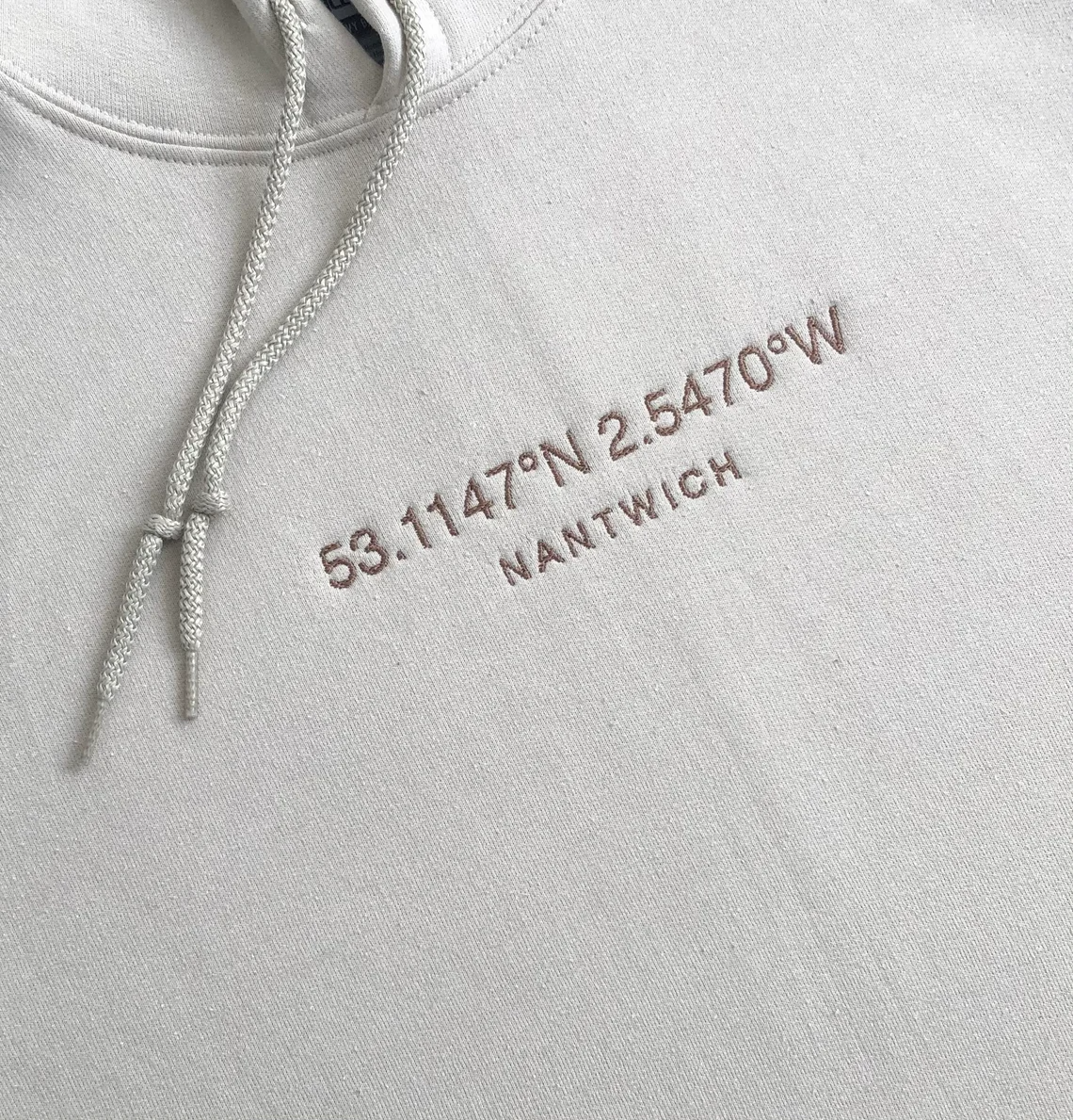 Custom Embroidered Personalized Longitude and Latitude Special Location Sweatshirt, Hoodie em5