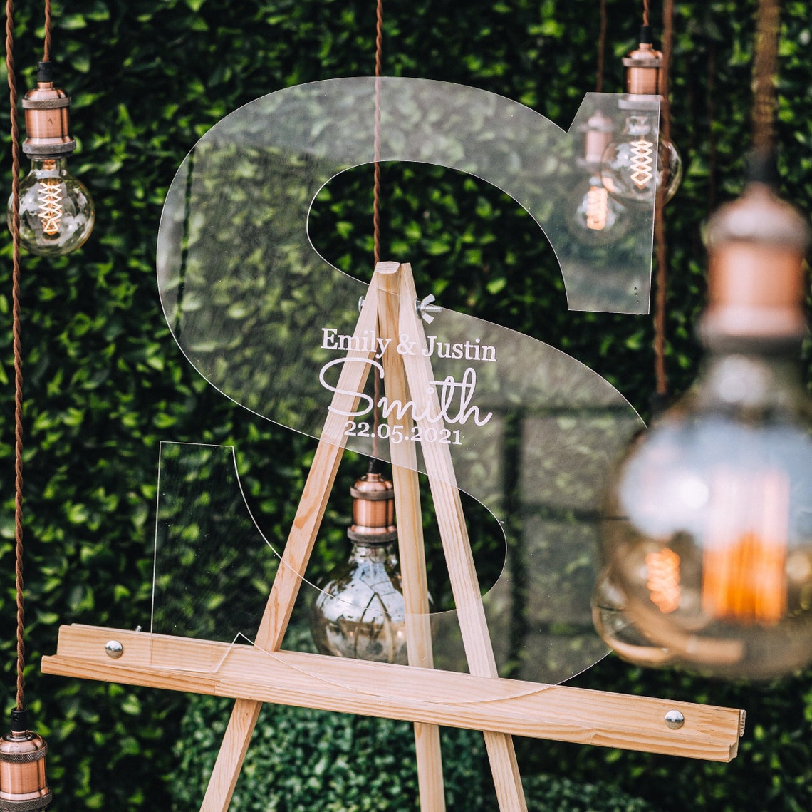 Personalized Acrylic Wedding Guest Book Sign, Modern Guest Book Sign, Wedding Decorations, Personalized Acrylic Letters printlight