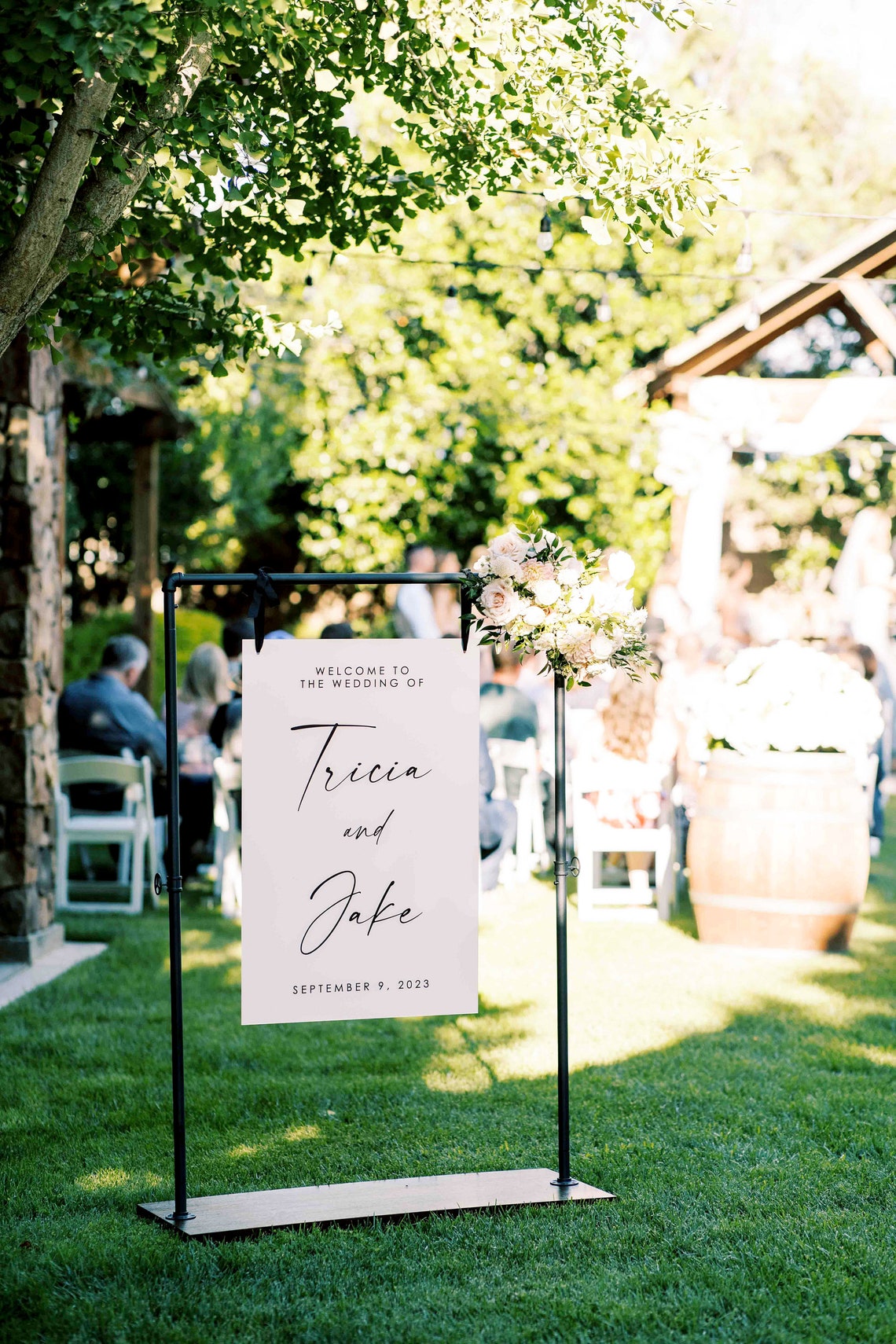 Personalized Acrylic Wedding Welcome Sign, Modern Wedding Sign, Wedding Decorations, Wedding Signs printlight