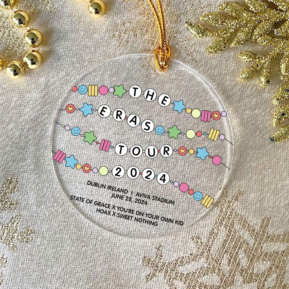 Custom Era Tour 2024 Ornament, Swiftie Christmas Ornament, Swiftie Gifts, Merry Swiftmas, Christmas Tour Ornament, Christmas Decoration