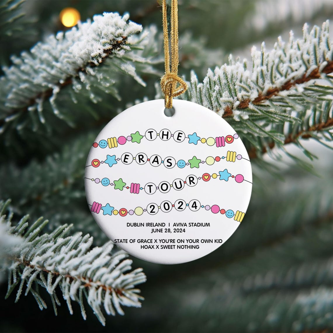 Custom Eras Tour 2024 Ornament, Swiftie Ornament, Custom Swiftie Christmas Ornament, Christmas Tour Ornament, Christmas Decoration