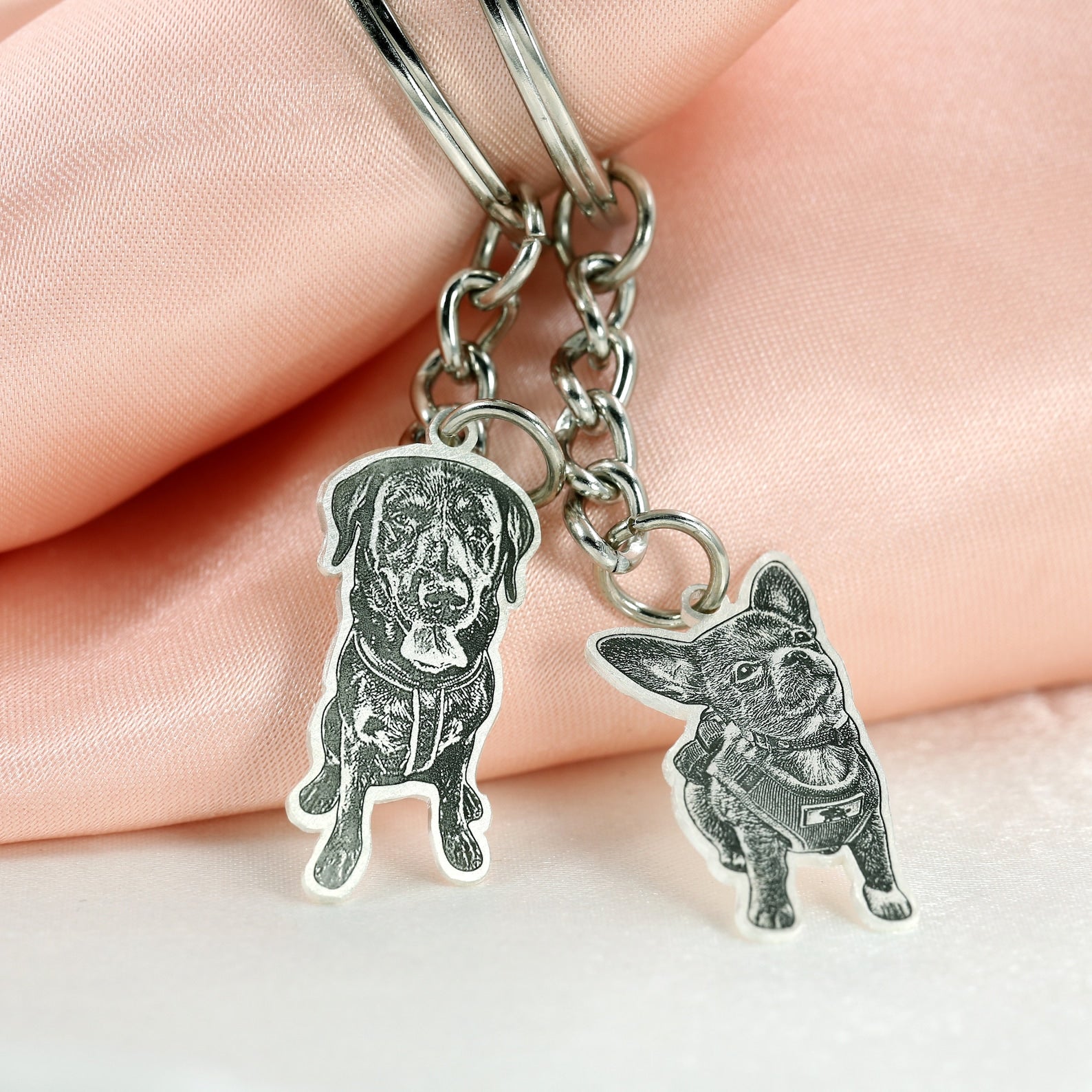 Pet Portrait Keychain,Personalized Pet Dog Memorial Keyring,Engraved Photo keychain,Custom Lover Gift,Pet Memorial Gift,Dog Keychain PRINTLIGHT