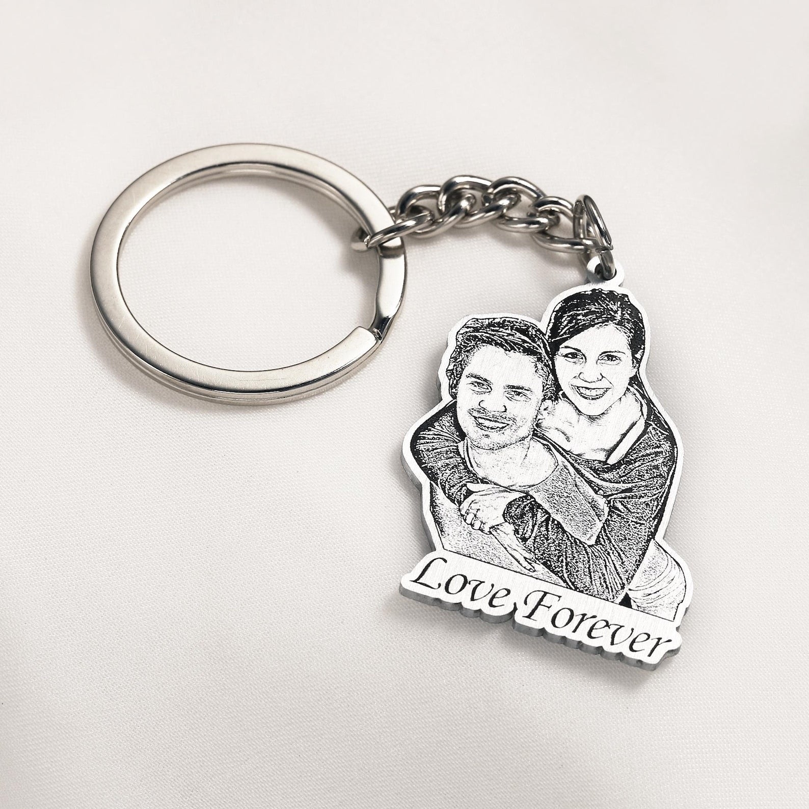 Pet Portrait Keychain,Personalized Pet Dog Memorial Keyring,Engraved Photo keychain,Custom Lover Gift,Pet Memorial Gift,Dog Keychain PRINTLIGHT