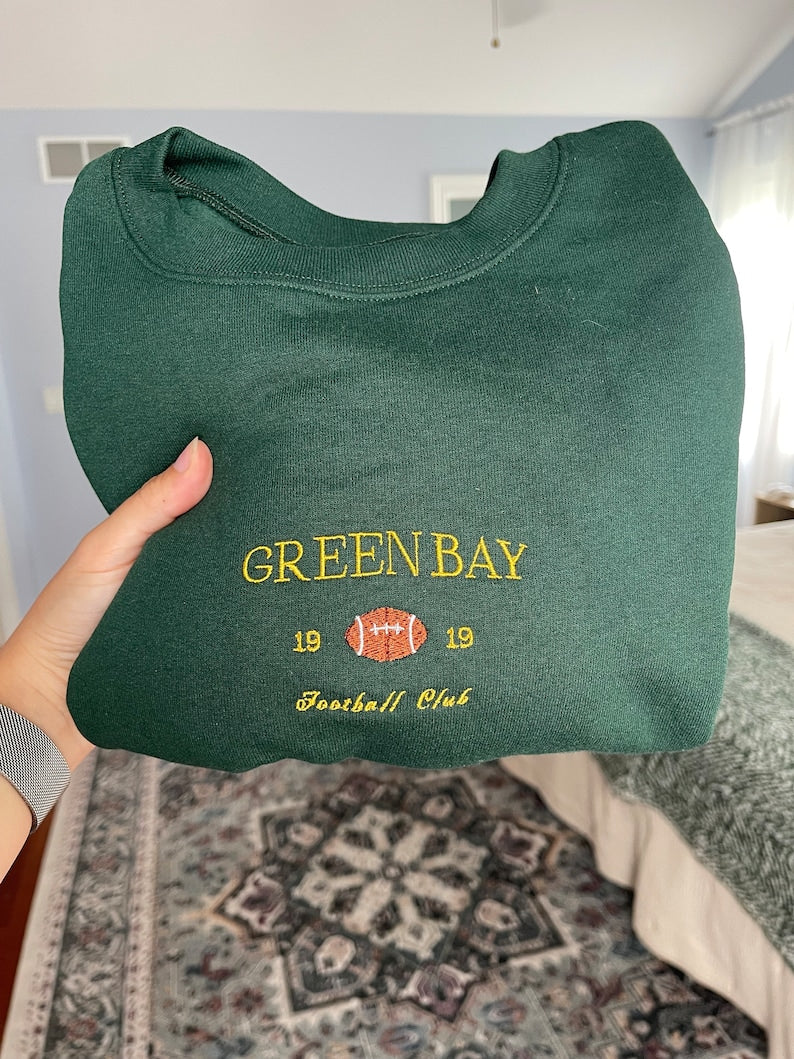 Green Bay Football Club Embroidered Crewneck Sweatshirt EMHA0609