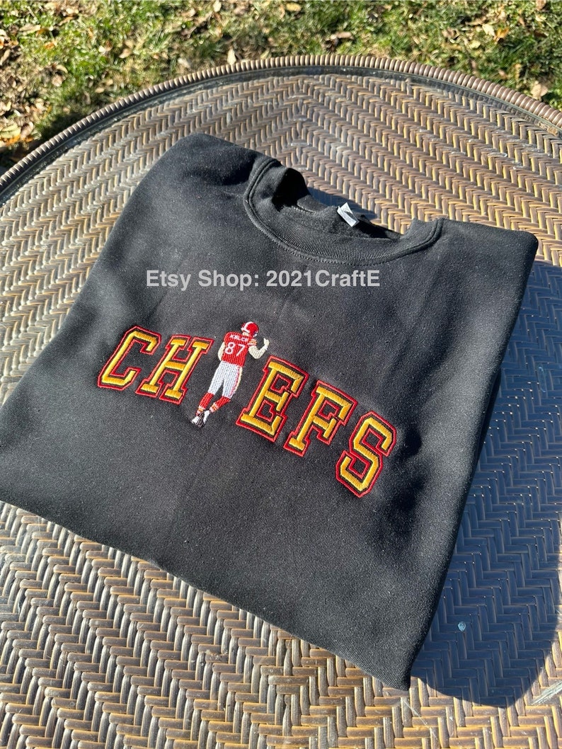 Chiefs Chris Jones Embroidered Crewneck Sweatshirt EMHA1009T