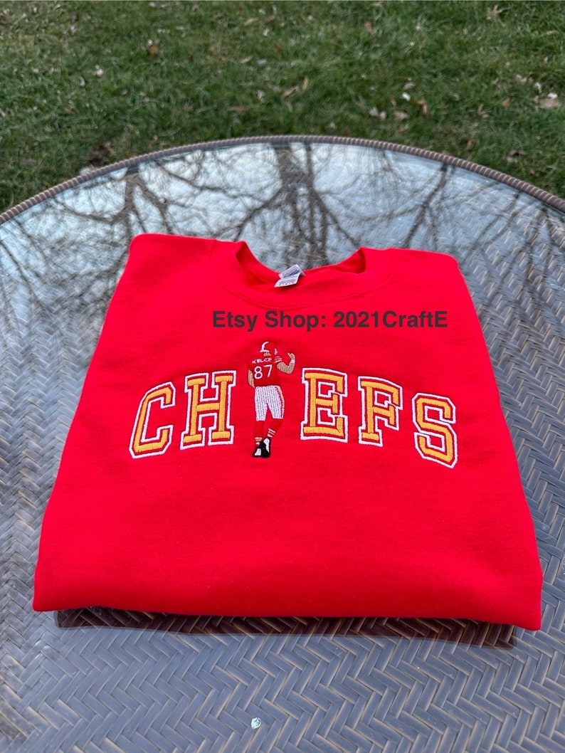 Chiefs Chris Jones Embroidered Crewneck Sweatshirt EMHA1009T