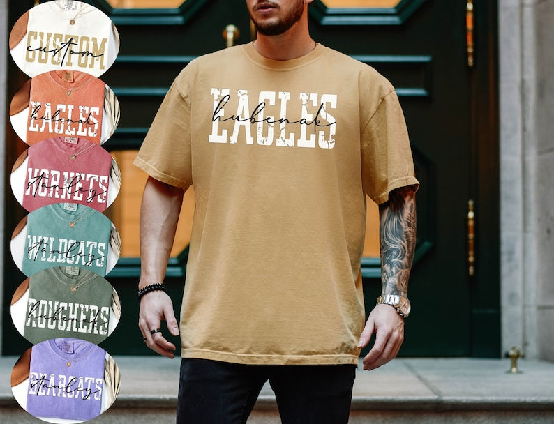 Favorite Team Shirt, Team mascot tshirt, School team Comfort Colors tee, Love Favorite team tee, School logo Tee, Custom Shirt, Custom Gift 
 SC0808 14