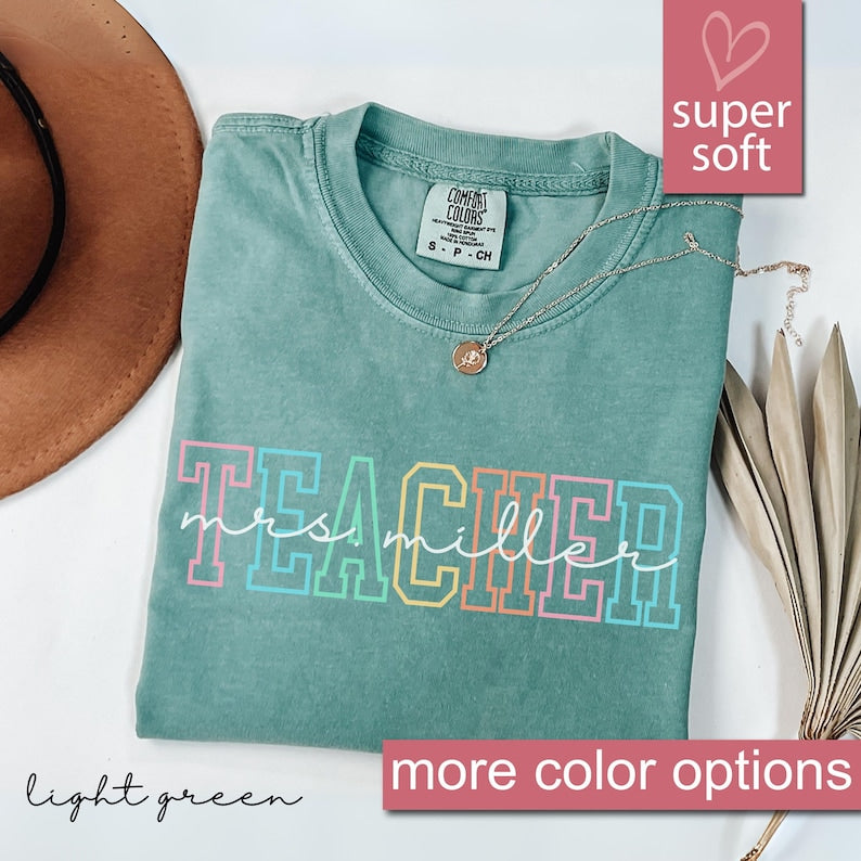 Custom Teacher Shirt, Teacher Team Shirts, Personalized School Tshirt, Teacher Gift, Customized Name Teacher Shirt Gifts 
 TD1308 08