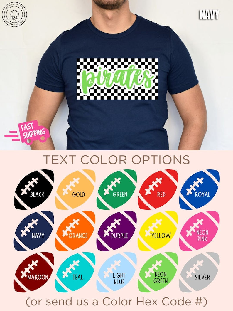 Custom School Mascot Shirt School Spirit Tee Sports Team Name Shirt Game Day Mom T-shirt Personalized School Mascot Colors Youth Sports Tee SC0808 13