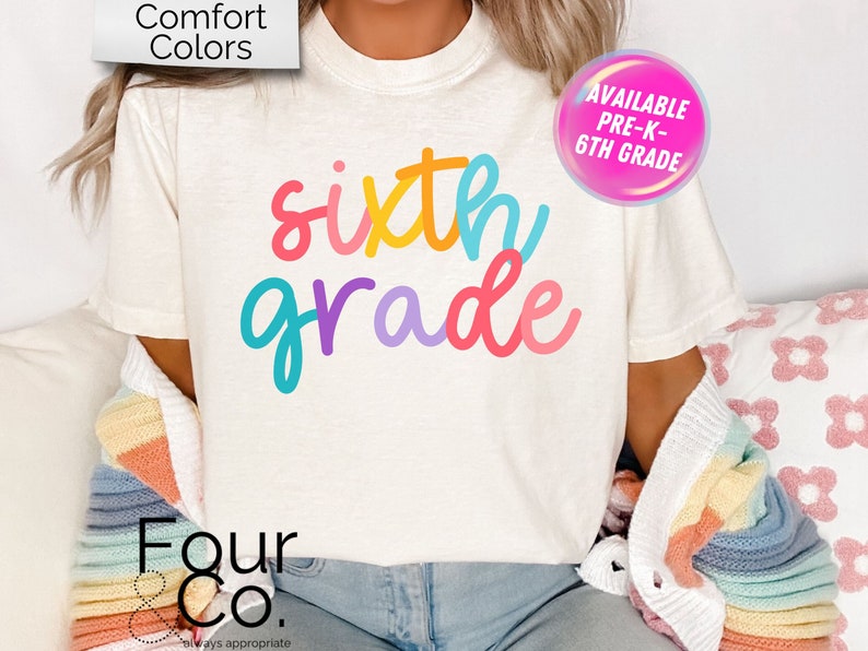 Grade Level Teacher Shirts, Colorful Teacher Shirts, Teacher Shirt 
 TD1308 19