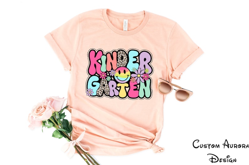Kindergarten Shirt, Back to School Shirt, Smile Face Kindergarten Shirt, Elementary School Shirt, Smile Face Kindergarten Teacher Shirt 
