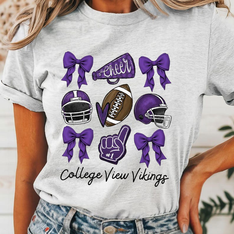 Football Coquette Bow Shirt, Coquette Aesthetic, Custom Football Cheer Tee, Custom Colors, Custom School Name, Unisex Fit Bella Brand Shirt TD1508 02