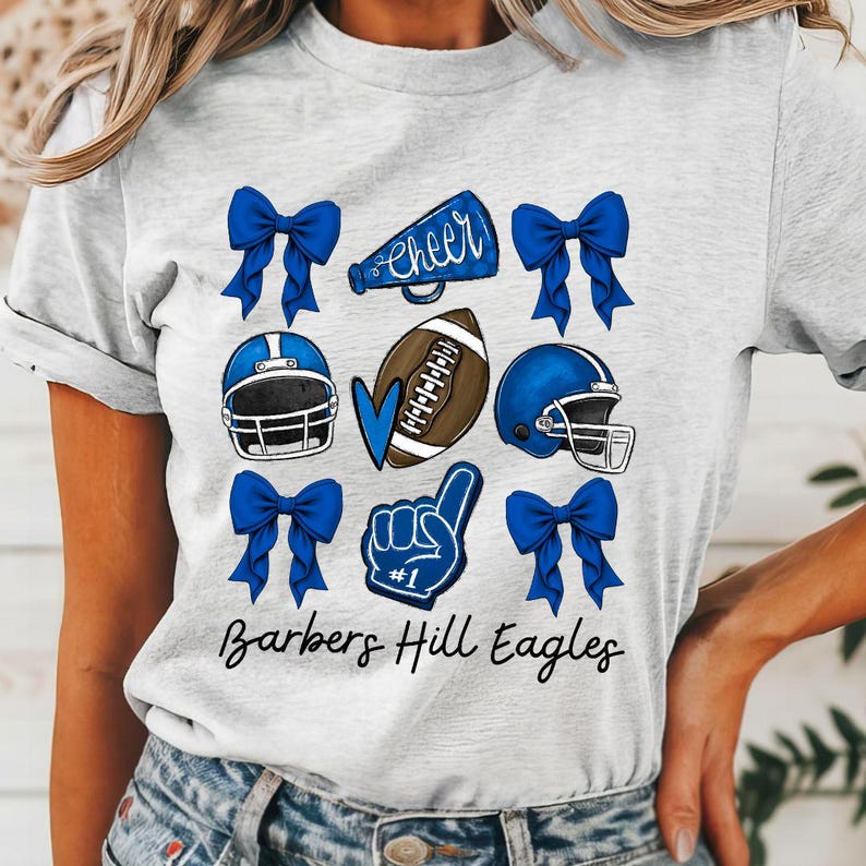 Football Coquette Bow Shirt, Coquette Aesthetic, Custom Football Cheer Tee, Custom Colors, Custom School Name, Unisex Fit Bella Brand Shirt TD1508 02