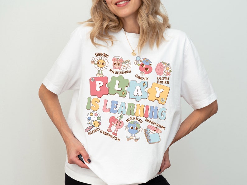 Sped Teacher Shirt, Play Is Learning Teacher Shirt, Groovy Teacher Shirt, Back To School Shirt, Teacher Team Shirt, Kindergarten Teacher TD1308 12