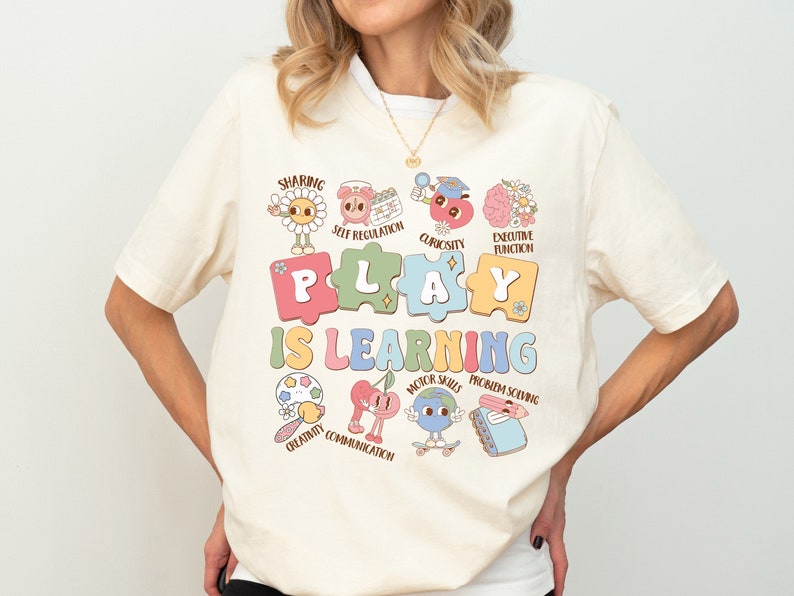 Sped Teacher Shirt, Play Is Learning Teacher Shirt, Groovy Teacher Shirt, Back To School Shirt, Teacher Team Shirt, Kindergarten Teacher TD1308 12
