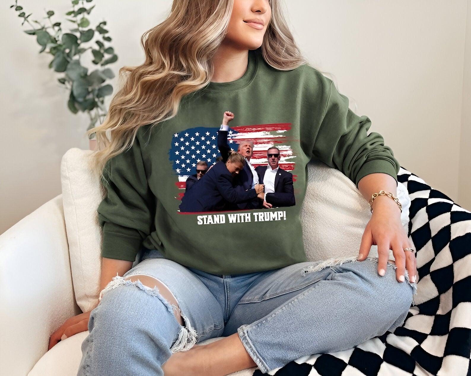 Trump Injury Sweatshirt,Trump Injury Tribute,Stand With Trump,Trump Back Again,Trump Wanted For President 2024,Stand Strong with Trum Hoodie Tu1